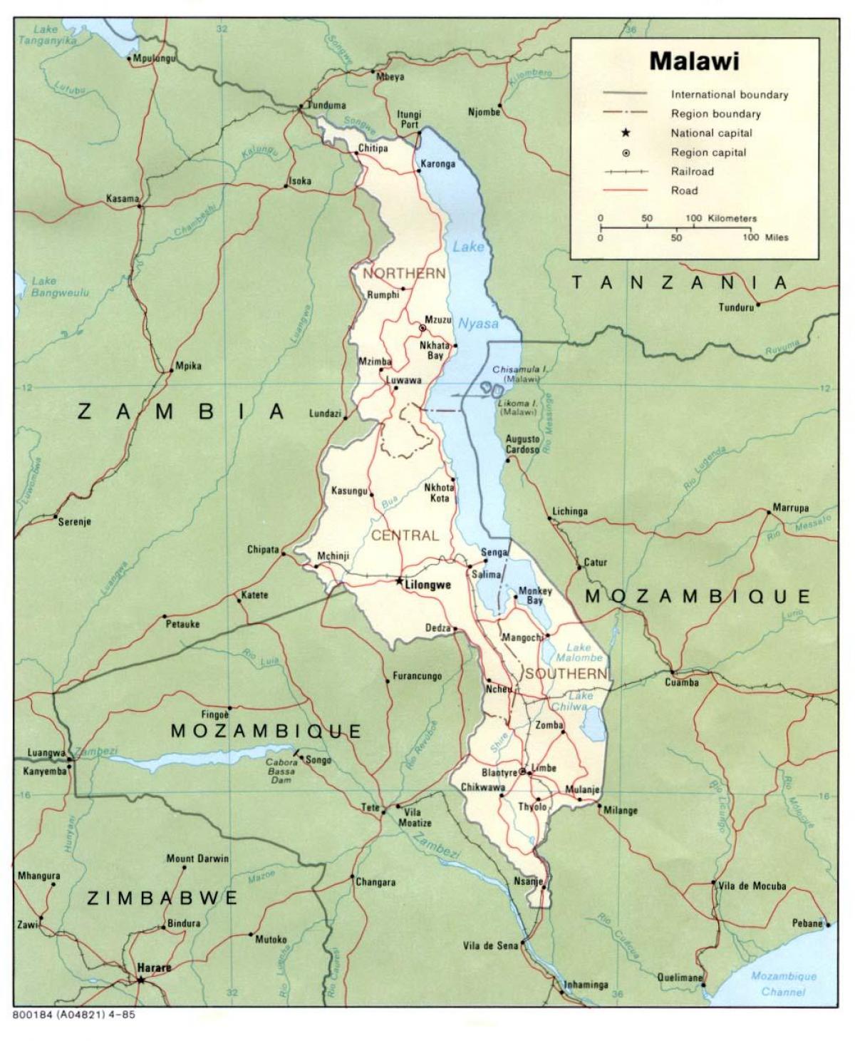blantyre Malavi sokak haritası 